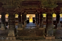 View outside through the pillared mantapa