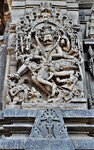 Chennakeshava temple, Beluru, wall reliefs around the sanctum, southern side, SW pillar, Narasimha