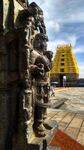 Chennakeshava Temple, Beluru, A carved wall and the Gopura