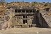 Ellora, Entrance to Cave no.12 (Teen Taal)