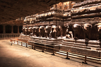 Ellora, Elephant carvings at Kailasanath temple