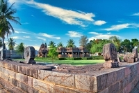 View of the temple from the corner of the wall