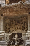 Ellora, Kailasanath, Kailasa mountain lifted by Ravana