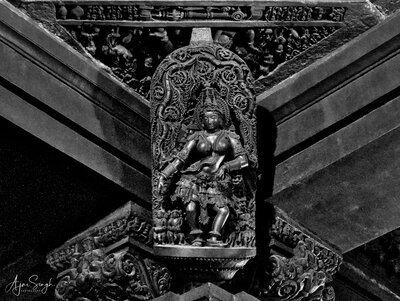 Chennakeshava temple, Beluru, The fourth madanika in the Mantapa is a Gandharva dancer, p53