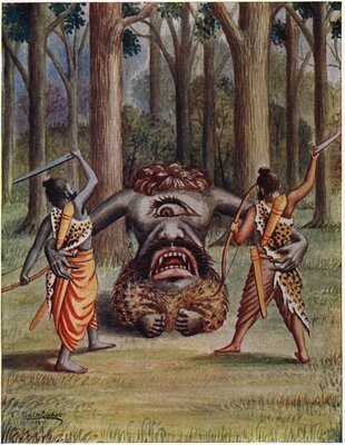 Killing of Kabandha - Dated between circa 1916 and circa 1924