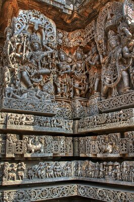 Larger wall sculptures - Shiva dancing on a demon - 78