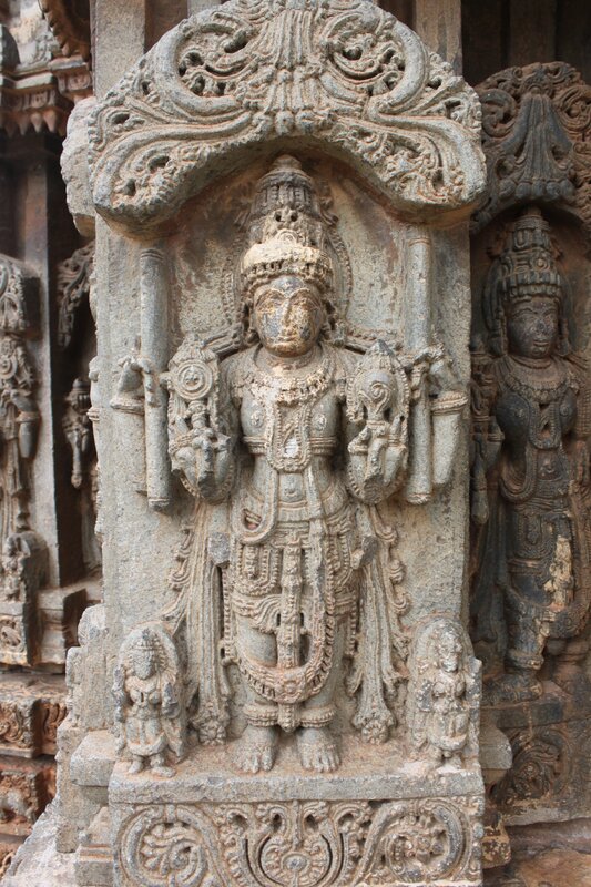 Vishnu with 2 musalas (clubs) - 35