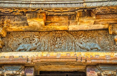 Ornate lintel at the north-eastern entrance - 9
