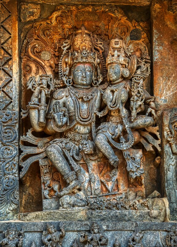 Shiva with his consort Parvati - 87