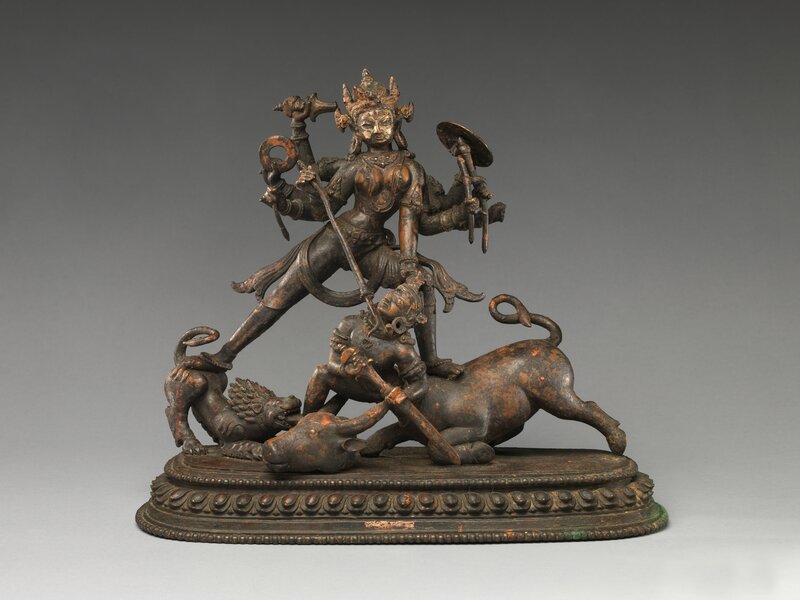 The Goddess Durga Slaying Mahisha, 14th century, Nepal - 1
